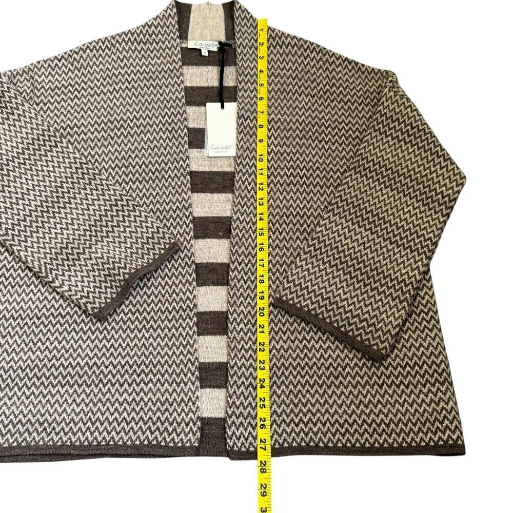 Cocogio Women's Open Front Cardigan Sleeve Length 3/4, Size M, Made in Italy - Picture 4 of 10
